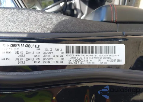 2012 Dodge Durango R/T из США, поврежденный, VIN 1C4SDHCTXCC130386